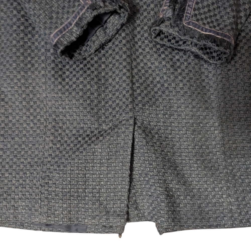 VTG 90s Sag Harbor Blue Multi Tweed 3/4 Length Lined Blazer Coat Women's 12 - Picture 11 of 11